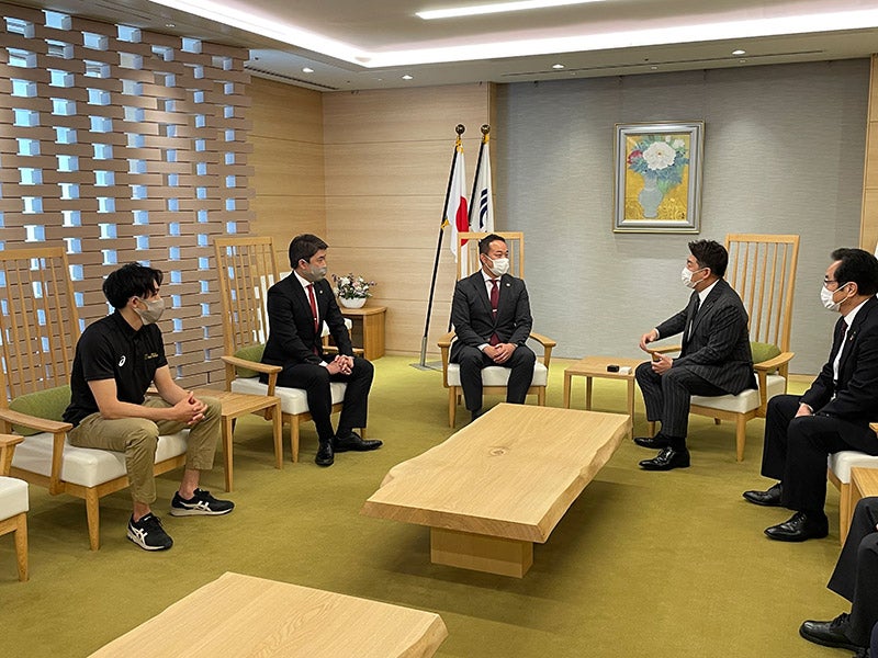 福田紀彦 川崎市長を表敬訪問しました 川崎ブレイブサンダース 福田紀彦 川崎市長を表敬訪問しました 川崎ブレイブサンダース