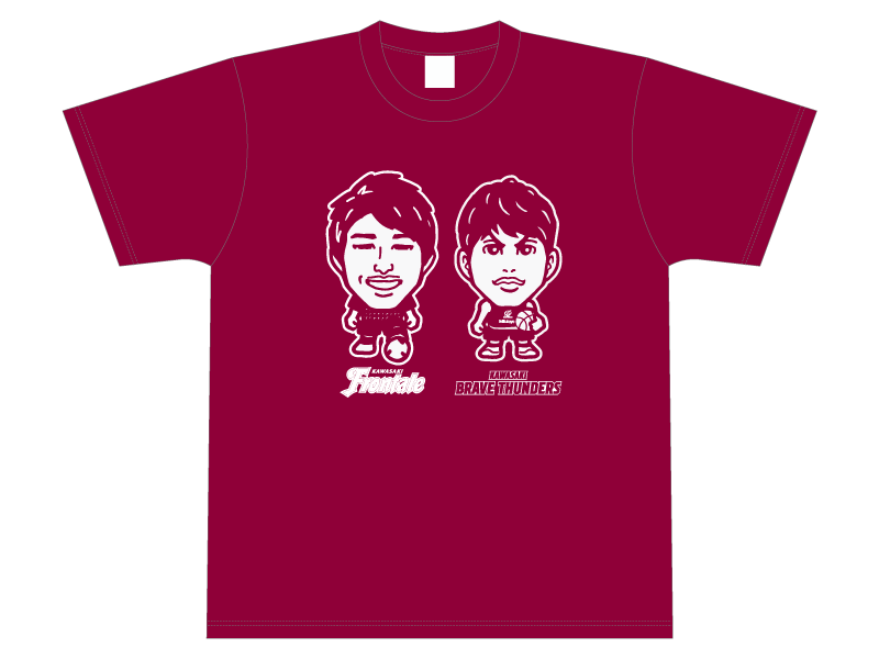 川崎ブレイブサンダース x フロンターレ　コラボtシャツ
