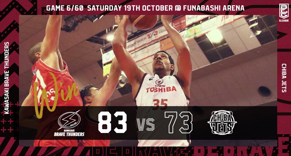 10 19 B League 19 第4節 Game1 6 60 川崎 73 千葉 川崎ブレイブサンダース 10 19 B League 19 第4節 Game1 6 60 川崎 73 千葉 川崎ブレイブサンダース